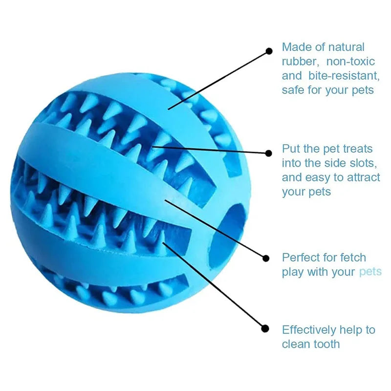 Interactive Chew & Treat Silicone Ball Toy